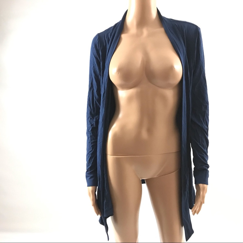 $90 Peach Women's Flyaway Cardigan Top Navy - Picture 5 of 5